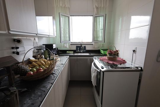 Cozinha de apartamento à venda com 2 quartos, 80m² em Vila Bela Vista, Santo André