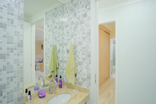Lavabo de apartamento à venda com 3 quartos, 110m² em Cidade Mãe do Céu, São Paulo