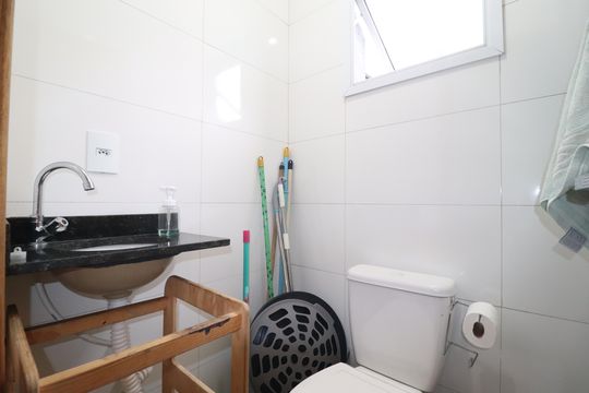 Lavabo de apartamento à venda com 2 quartos, 100m² em Vila Valparaíso, Santo André