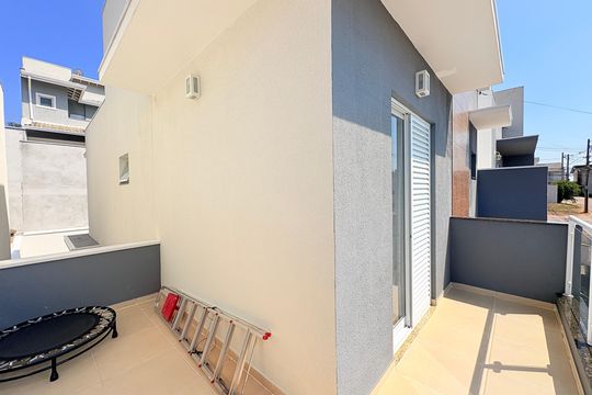 Varanda da Suíte de casa de condomínio à venda com 3 quartos, 160m² em Jardim Carolina, Jundiaí
