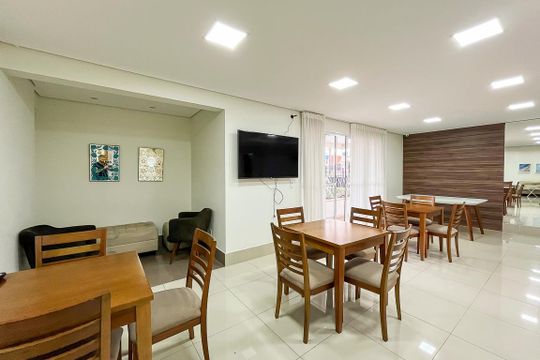 Salão de festas de apartamento à venda com 2 quartos, 70m² em Fundação, São Caetano do Sul