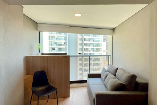 Varanda de kitnet/studio à venda com 1 quarto, 25m² em Pompeia, São Paulo