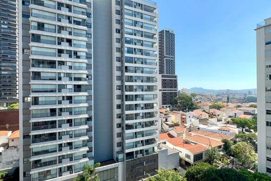 Vista da Varanda de kitnet/studio à venda com 1 quarto, 25m² em Pompeia, São Paulo