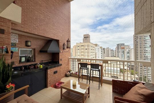Varanda de apartamento à venda com 3 quartos, 146m² em Vila Cordeiro, São Paulo