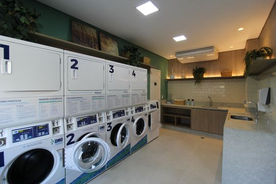 Área Comum - Lavanderia de apartamento à venda com 1 quarto, 24m² em Vila Olímpia, São Paulo