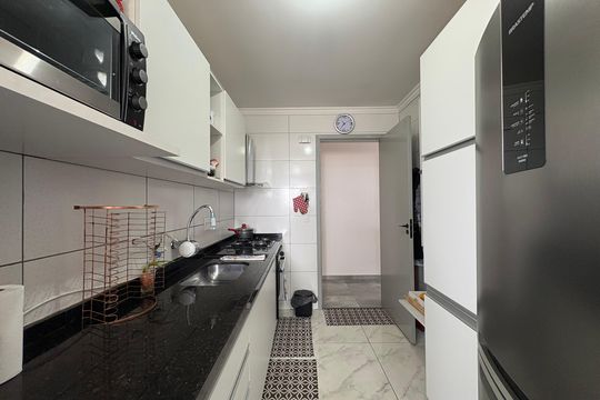 Cozinha de apartamento à venda com 3 quartos, 72m² em Vila Bela Vista, Santo André