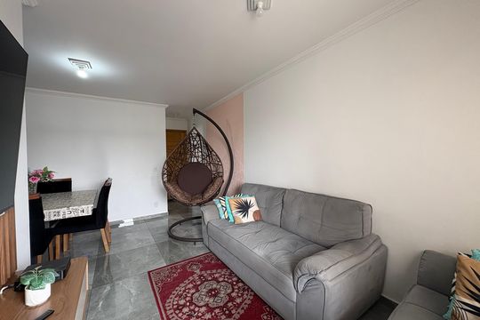 Sala de apartamento à venda com 3 quartos, 72m² em Vila Bela Vista, Santo André