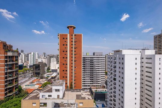 Sala - Vista de apartamento à venda com 2 quartos, 109m² em Pinheiros, São Paulo
