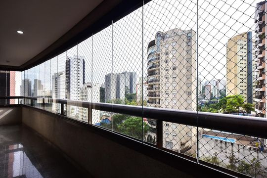 Varanda da Sala de apartamento à venda com 3 quartos, 170m² em Vila Andrade, São Paulo