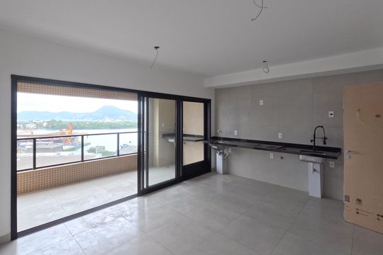 Sala de apartamento para alugar com 2 quartos, 65m² em Ponta da Praia, Santos