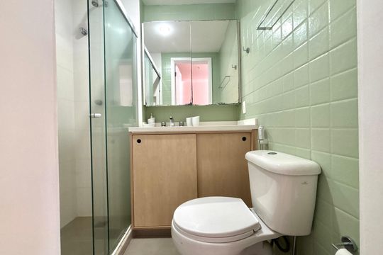 Banheiro da Suíte de apartamento para alugar com 1 quarto, 38m² em Botafogo, Rio de Janeiro