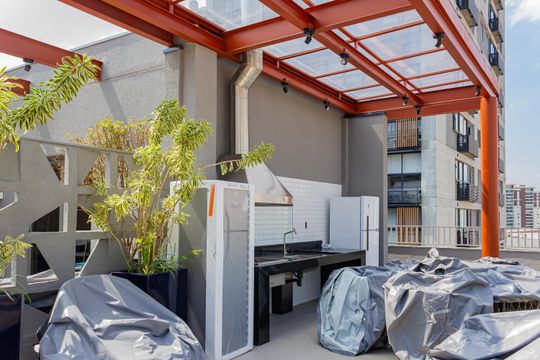 Área comum - Churrasqueira de apartamento à venda com 1 quarto, 30m² em Pompeia, São Paulo