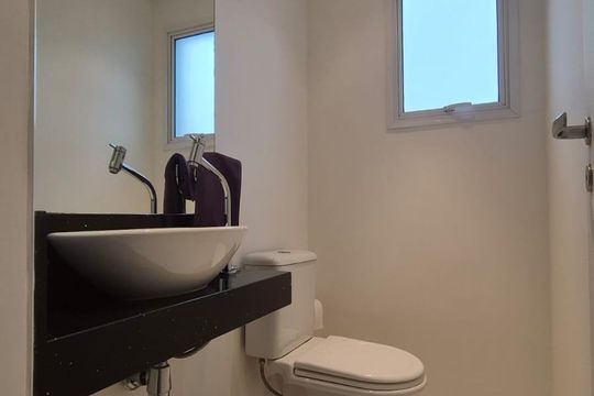 Banheiro de apartamento à venda com 3 quartos, 147m² em Vila Margarida, São Bernardo do Campo