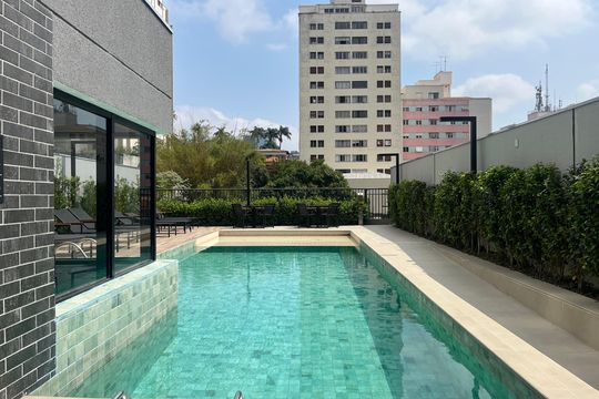 Área comum - Piscina de apartamento à venda com 1 quarto, 21m² em Perdizes, São Paulo