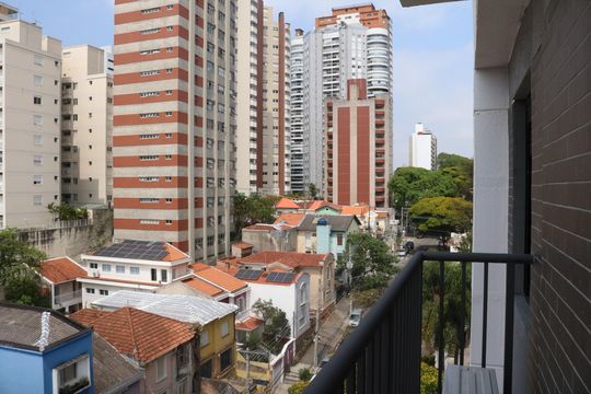 Vista da Varanda da Sala de apartamento à venda com 1 quarto, 21m² em Perdizes, São Paulo