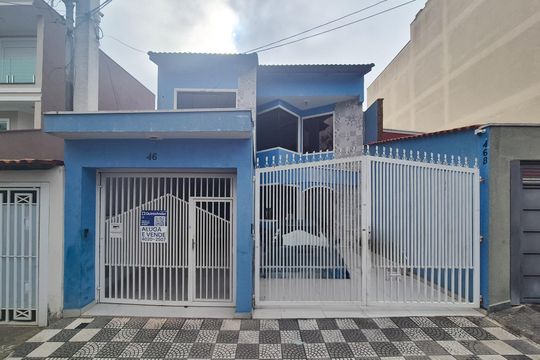 Fachada Placa  de casa à venda com 4 quartos, 450m² em Vila Euclides, São Bernardo do Campo