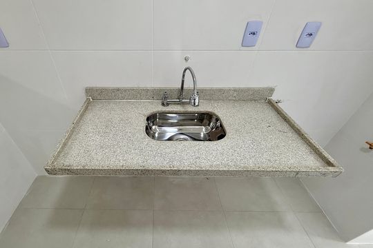 Cozinha de apartamento à venda com 2 quartos, 61m² em Santo Amaro, São Paulo