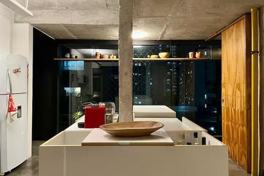 Cozinha de apartamento para alugar com 1 quarto, 110m² em Consolação, São Paulo
