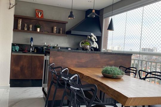 Varanda gourmet de apartamento à venda com 3 quartos, 127m² em Cursino, São Paulo