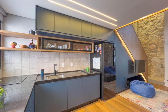 Cozinha de apartamento à venda com 1 quarto, 50m² em Vila Dom Pedro I, São Paulo