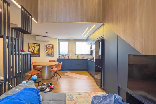 Sala de apartamento à venda com 1 quarto, 50m² em Vila Dom Pedro I, São Paulo