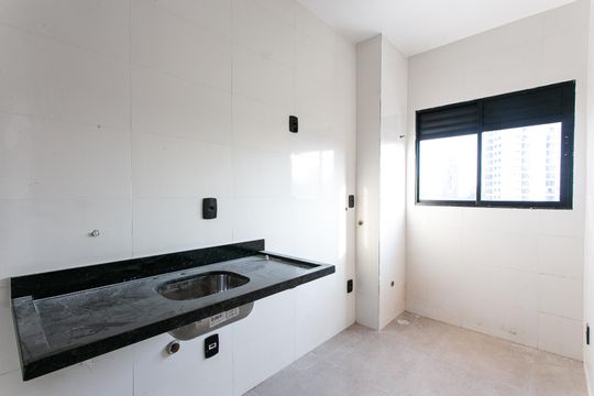 Cozinha de apartamento para alugar com 2 quartos, 45m² em Vila Antonina, São Paulo