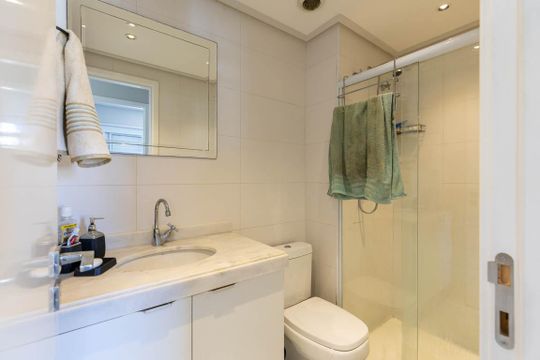 Banheiro Social de apartamento para alugar com 1 quarto, 42m² em Santa Ifigênia, São Paulo