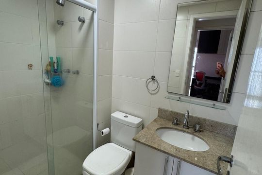 Banheiro de casa de condomínio à venda com 3 quartos, 86m² em Paraíso, Santo André