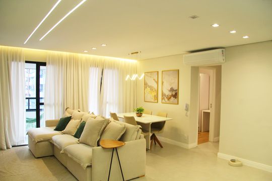 Sala e Cozinha integrada  de apartamento à venda com 2 quartos, 79m² em Vila Augusta, Guarulhos