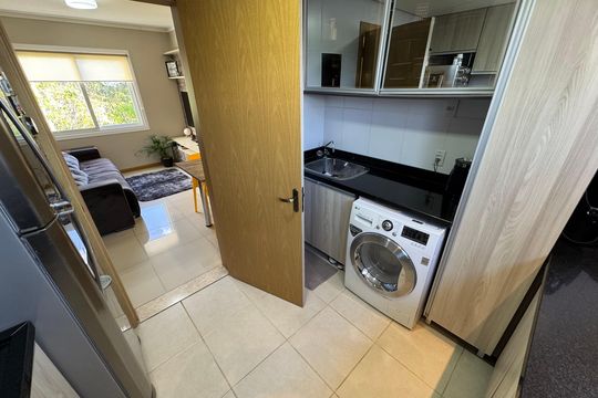Cozinha de apartamento à venda com 2 quartos, 62m² em São Jorge, Novo Hamburgo