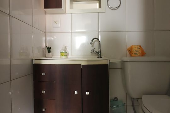 Banheiro Social de apartamento à venda com 1 quarto, 39m² em Baeta Neves, São Bernardo do Campo