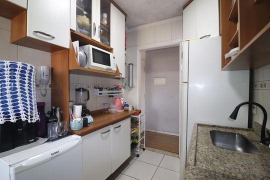 Cozinha de apartamento à venda com 3 quartos, 61m² em Jardim Cambui, Santo André