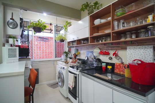 cozinha de apartamento à venda com 2 quartos, 56m² em Ideal, Novo Hamburgo
