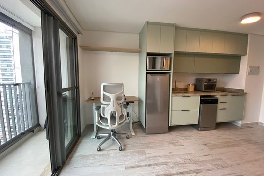 Studio de kitnet/studio para alugar com 1 quarto, 25m² em Santo Amaro, São Paulo