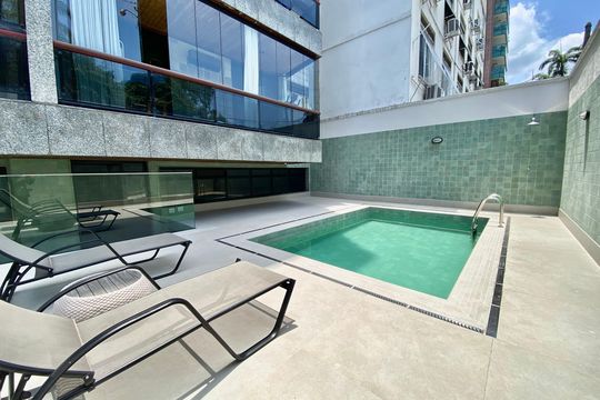 Área comum de apartamento à venda com 2 quartos, 82m² em Leblon, Rio de Janeiro