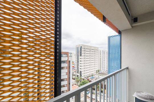 Varanda de kitnet/studio à venda com 1 quarto, 22m² em Indianópolis, São Paulo