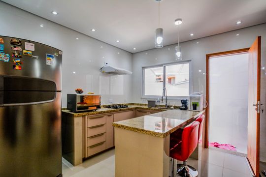 Cozinha de casa à venda com 3 quartos, 158m² em Parque das Nações, Santo André