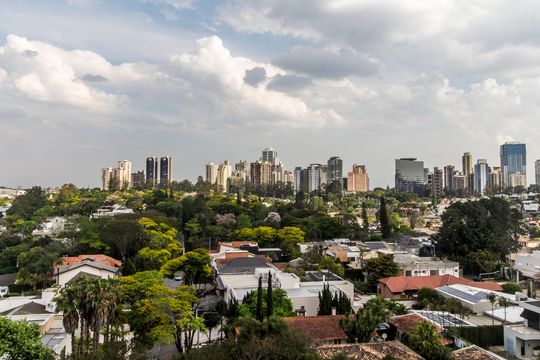 Vista da Varanda de apartamento à venda com 1 quarto, 53m² em Melville Empresarial Ii, Barueri