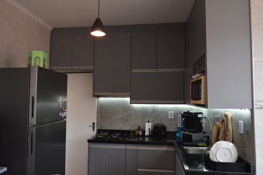 Cozinha de apartamento para alugar com 2 quartos, 67m² em Residencial E Comercial Palmares, Ribeirão Preto