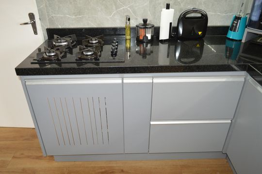 Cozinha de apartamento para alugar com 2 quartos, 67m² em Residencial E Comercial Palmares, Ribeirão Preto