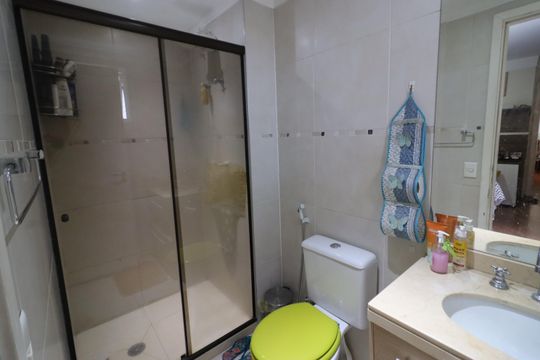Banheiro da Suíte 1 de apartamento à venda com 3 quartos, 87m² em Cidade São Francisco, São Paulo
