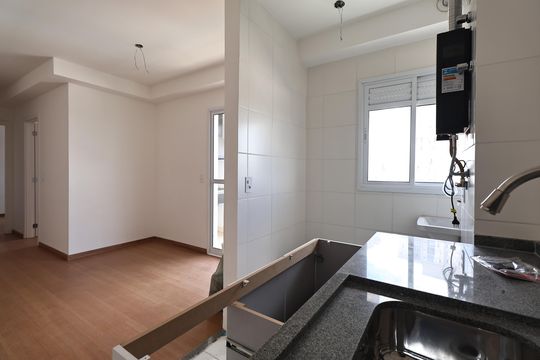 Cozinha de apartamento à venda com 2 quartos, 54m² em Utinga, Santo André