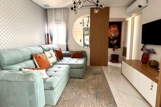 Sala de apartamento à venda com 2 quartos, 77m² em Vila Marlene, São Bernardo do Campo