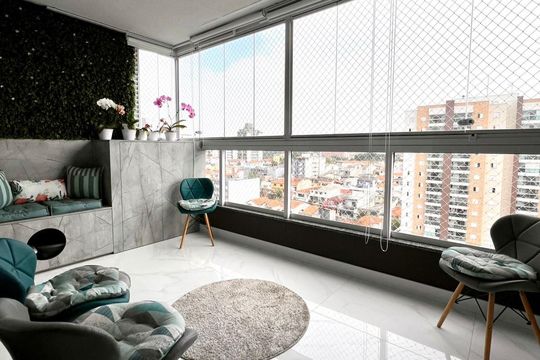 Varanda gourmet de apartamento à venda com 2 quartos, 77m² em Vila Marlene, São Bernardo do Campo