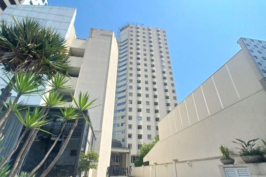 Fachada de apartamento à venda com 1 quarto, 44m² em Centro, Santo André