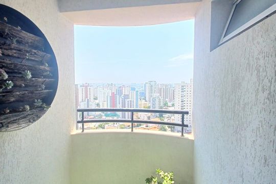 Varanda da Sala de apartamento à venda com 1 quarto, 44m² em Centro, Santo André
