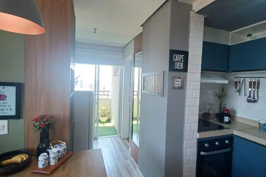 Sala de apartamento à venda com 1 quarto, 44m² em Centro, Santo André