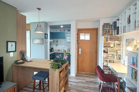 Sala de apartamento à venda com 1 quarto, 44m² em Centro, Santo André