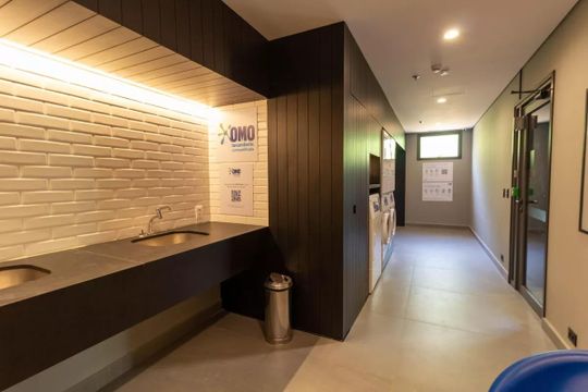 Lavanderia de kitnet/studio para alugar com 1 quarto, 27m² em Pompeia, São Paulo