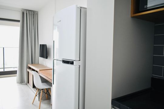 Cozinha de kitnet/studio à venda com 0 quarto, 26m² em Vila Clementino, São Paulo